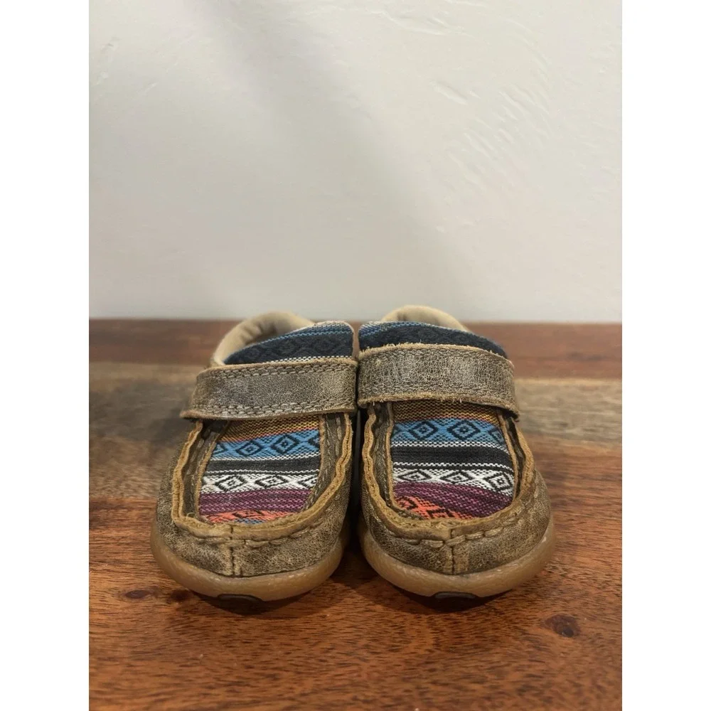 Twisted X Baby Shoes Toddler Bomber Serape Driving Moc Leather 4M Western Cowboy